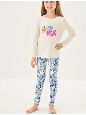 Lilly Pulitzer Jansen Top & Weekender UPF 50+ Leggings 6/7 New